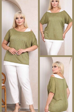 227957 TOPTAN HAKİ BLUZ