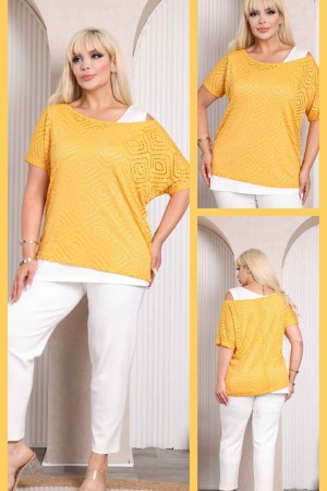 227958 TOPTAN SARI BLUZ