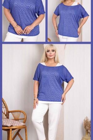 227960 TOPTAN SAKS BLUZ