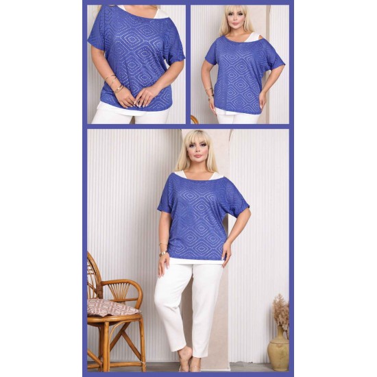 227960 TOPTAN SAKS BLUZ