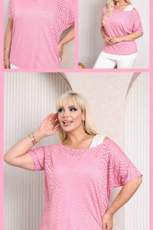 227961 TOPTAN PEMBE BLUZ