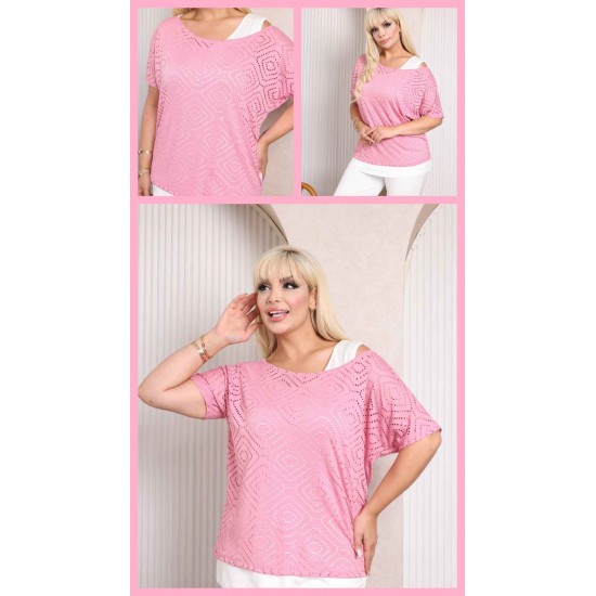 227961 TOPTAN PEMBE BLUZ