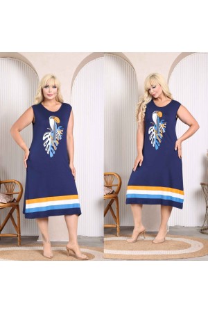 227974 TOPTAN LACİVERT ELBİSE