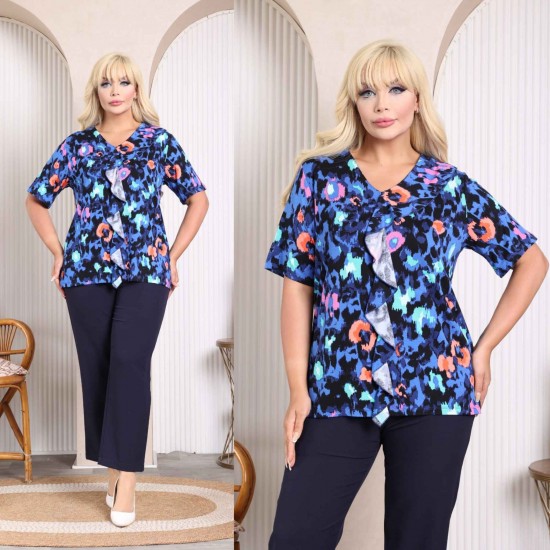 228084 DESENLİ BLUZ