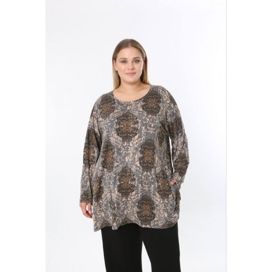 228186 DESENLİ BLUZ