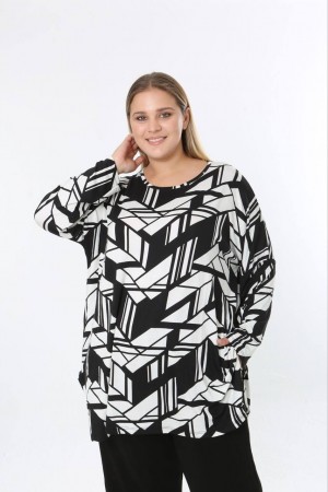 228189 DESENLİ BLUZ