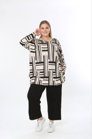 228191 DESENLİ BLUZ