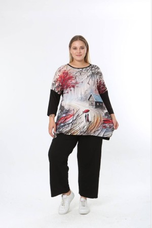 228196 DESENLİ BLUZ