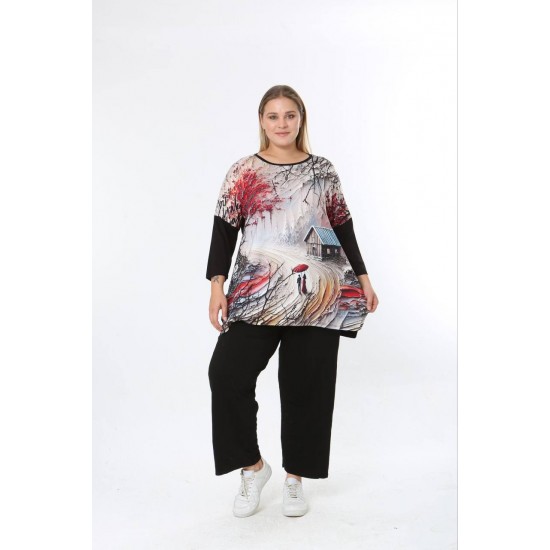 228196 DESENLİ BLUZ