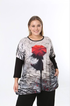 228197 DESENLİ BLUZ