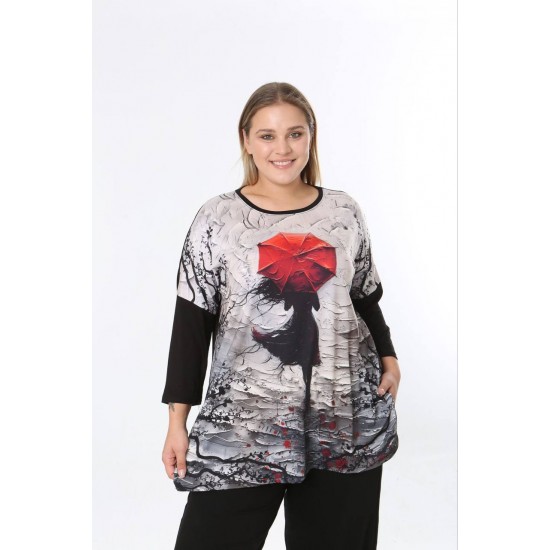 228197 DESENLİ BLUZ