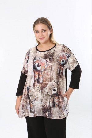 228199 DESENLİ BLUZ