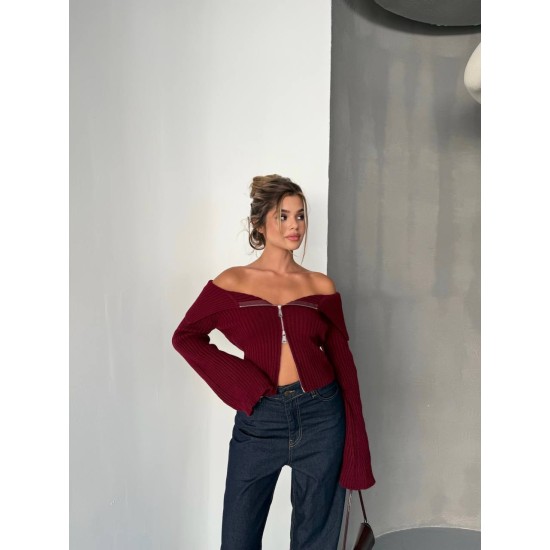 228376 Burgundy CARDIGAN