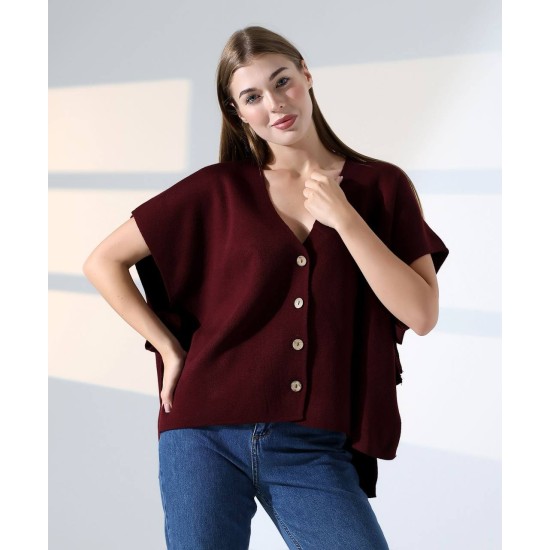 228395 Burgundy CARDIGAN