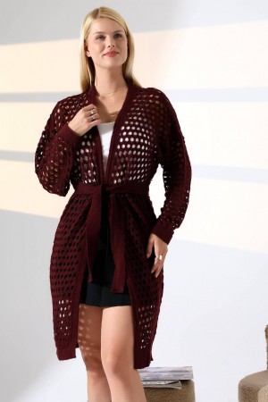 228398 Burgundy CARDIGAN