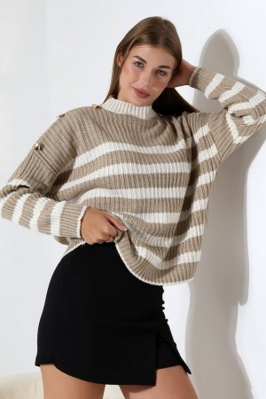 228416 ÇİZGİLİ KAZAK