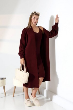 228448 BORDO ELBİSE