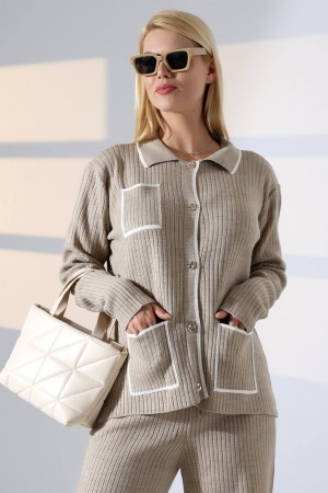 228466 BEJ PANTOLON TAKIM