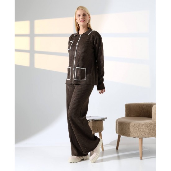 228467 KAHVE PANTOLON TAKIM