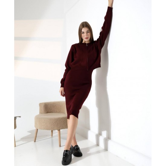 228543 BORDO ELBİSE