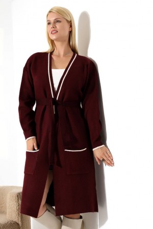 228581 Burgundy CARDIGAN