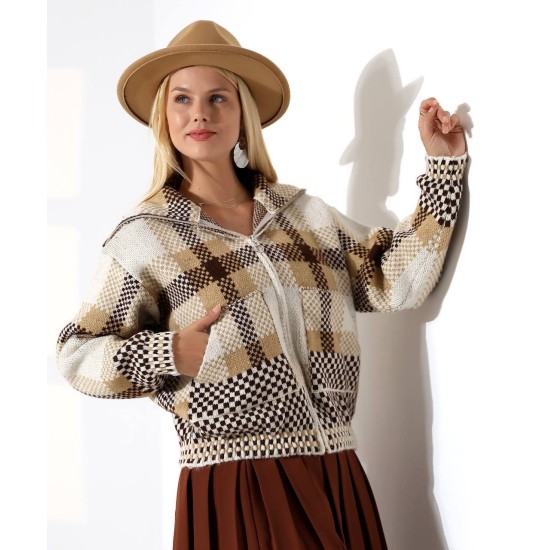 228607 Plaid CARDIGAN