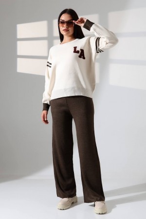 228642 KAHVE PANTOLON TAKIM