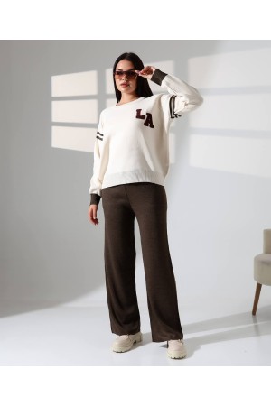 228642 KAHVE PANTOLON TAKIM