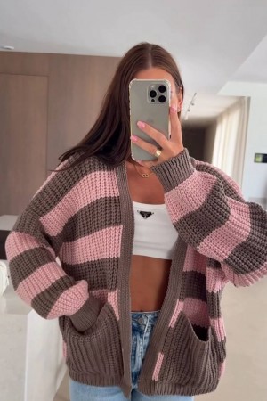228687 STRIPED CARDIGAN