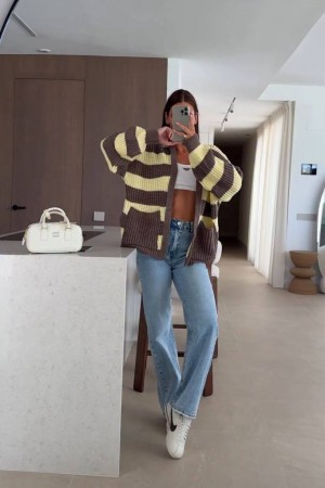 228688 STRIPED CARDIGAN