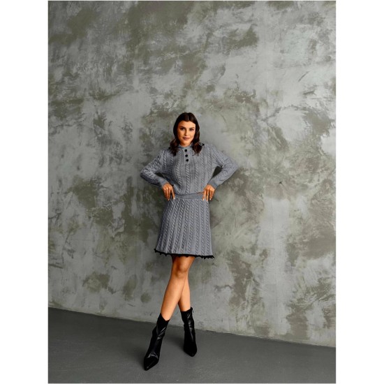 228735 GRİ ETEK TAKIM