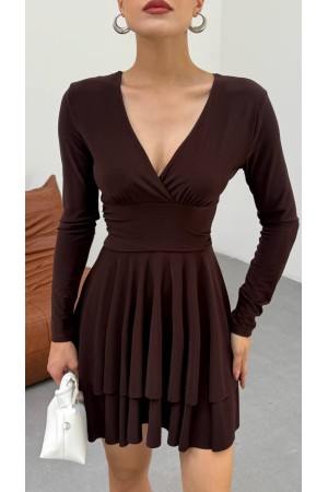 228898 KAHVE ELBİSE