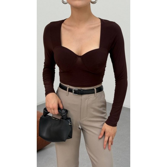 228926 COFFEE BLOUSE