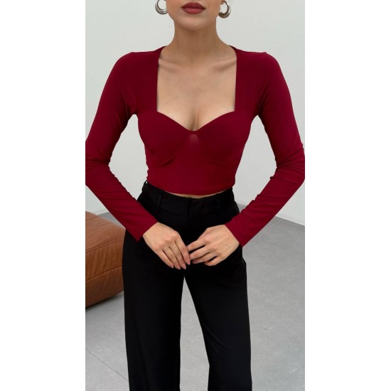 228928 Burgundy BLOUSE