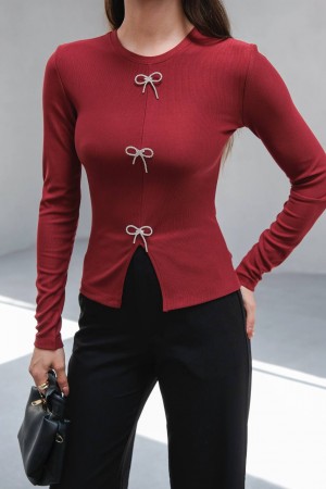 228935 Burgundy BLOUSE