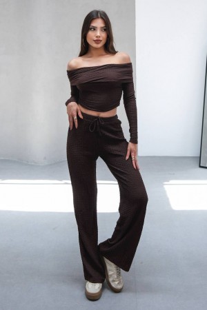 228939 KAHVE PANTOLON TAKIM