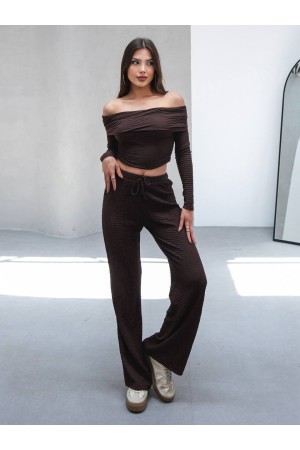 228939 KAHVE PANTOLON TAKIM