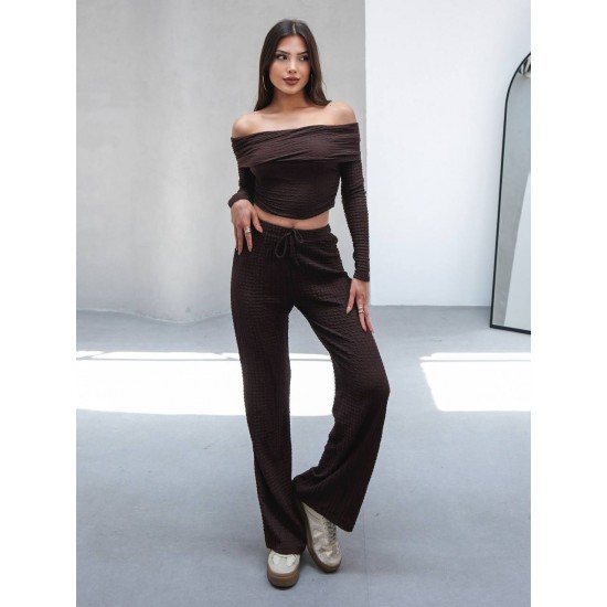 228939 KAHVE PANTOLON TAKIM