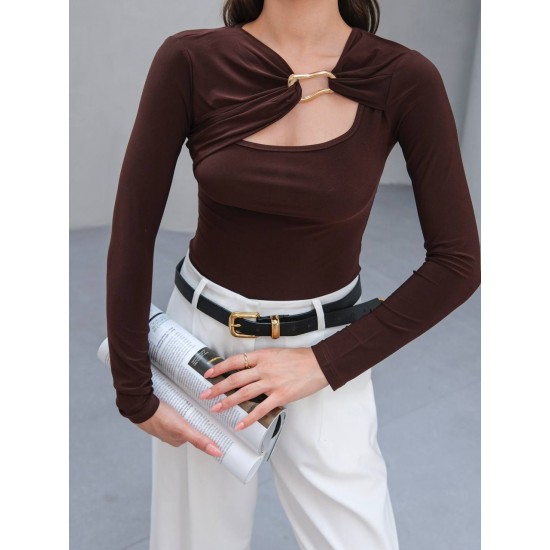 228949 COFFEE BLOUSE