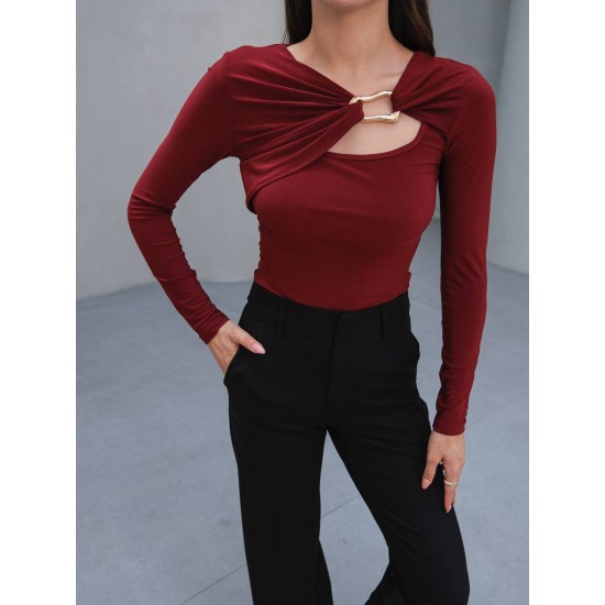 228953 Burgundy BLOUSE