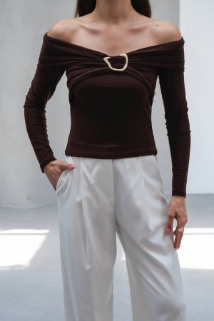 228977 COFFEE BLOUSE