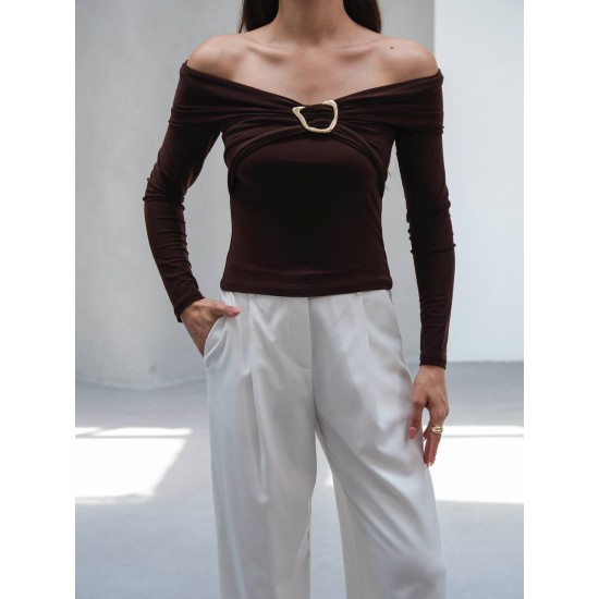 228977 COFFEE BLOUSE