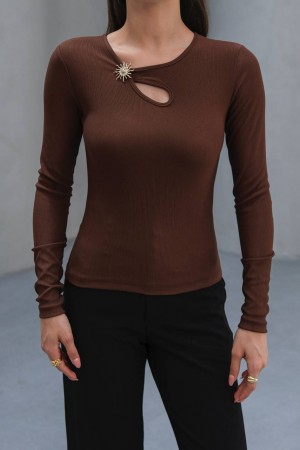 228979 COFFEE BLOUSE