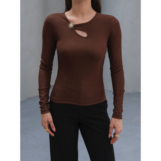 228979 COFFEE BLOUSE