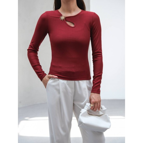 228982 Burgundy BLOUSE