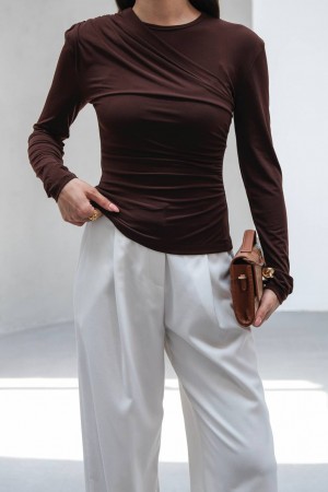 228998 COFFEE BLOUSE