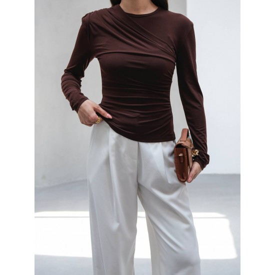 228998 COFFEE BLOUSE