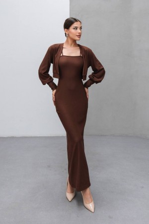 229022 COFFEE DRESS