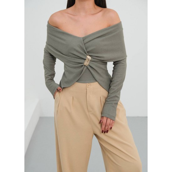 229086 KHAKI BLOUSE
