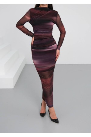 229091 BORDO ELBİSE